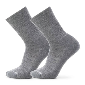 Smartwool Men's Everyday Solid Rib Crew Socks 2 Pack Medium Gray