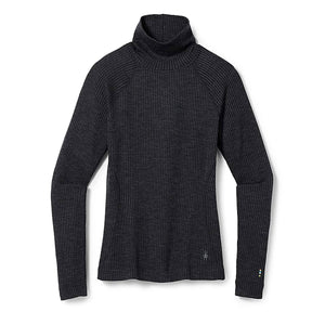 Smartwool Wome's Thermal Merino Rib Turtleneck Charcoal Heather