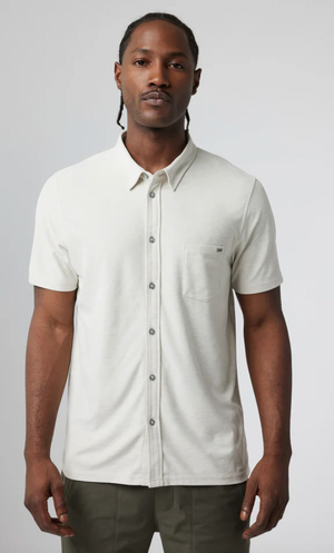 Vuori M SS Ace Button Down CSW Cashew