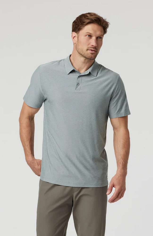 Vuori M Strato Tech Polo HVP Vintage Pistachio Heather
