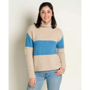 Toad&Co. Women's Toddy T-Neck Sweater Glacier