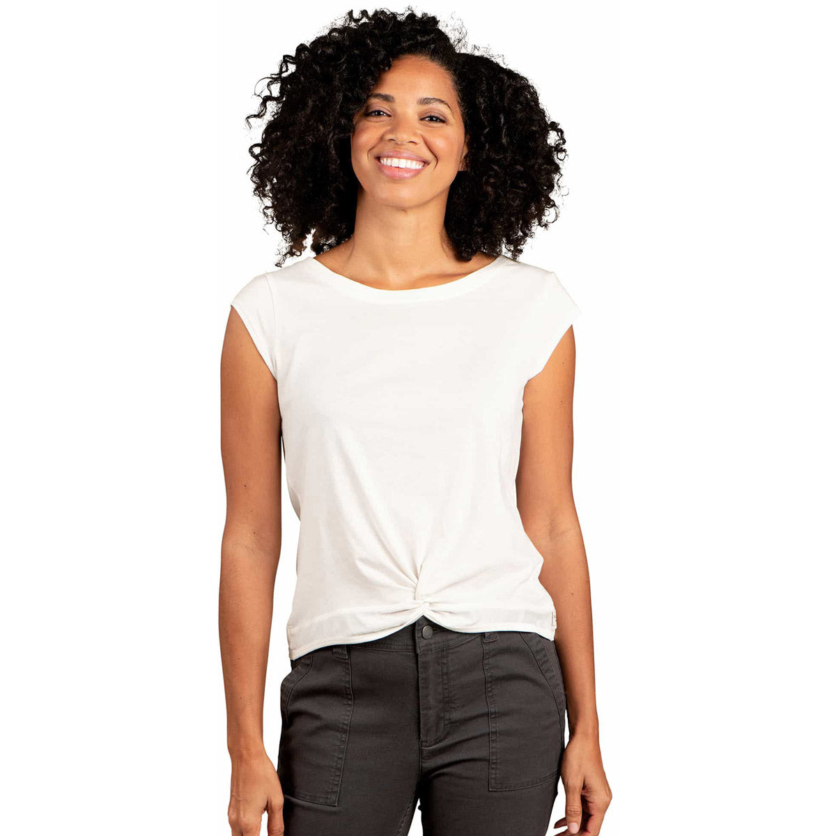 Toad&Co. Womens Anza Short Sleeve Shirt Egret