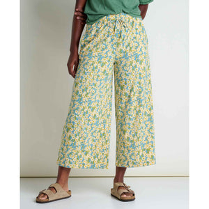 Toad&Co. Womens Sunkissed Wide Leg Pant II Glacier Daisy Field Print