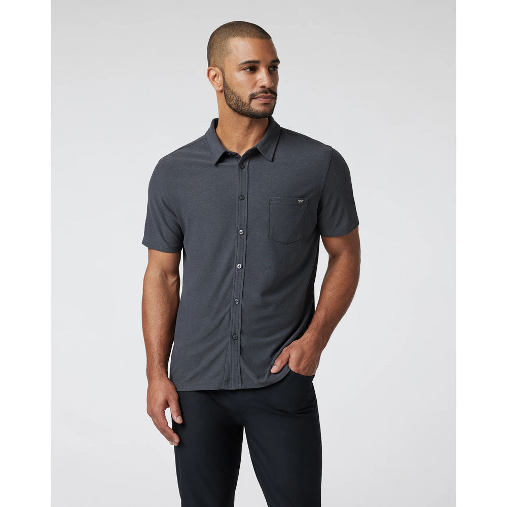 Vuori M SS Ace Button Down Charcoal