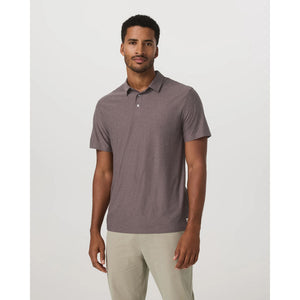 Vuori Mens Strato Tech Polo Timber Heather