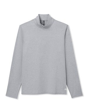 Vuori M Ponto 1/2 Zip Mock Neck LHG Light Heather Grey