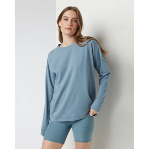 Vuori W LS Feather Tee moke Blue / S