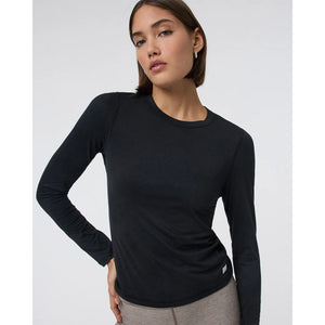 Vuori W LS Lux Crew Tee Black
