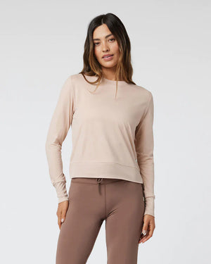 Vuori Womens Daydream Crew HRS Rosewater Heather