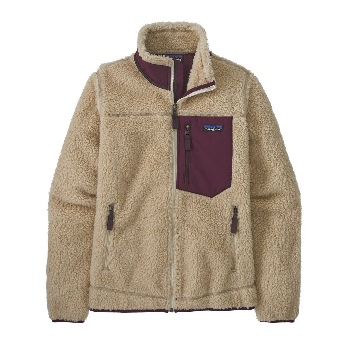 Patagonia Women's Classic Retro-X Jacket Dark Natural w/Night Plum