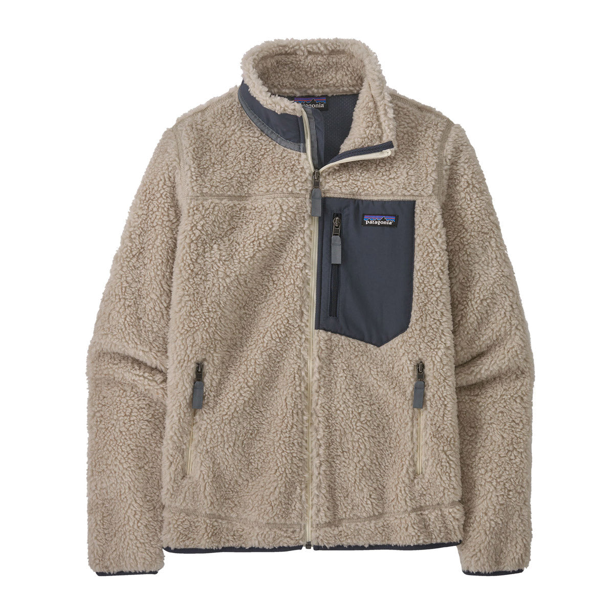 Patagonia Women's Classic Retro-X Jacket Natural w/molder Blue / S