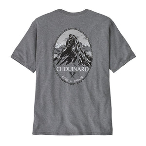 Patagonia Mens Chouinard Crest Pocket Responsibili-Tee Gravel Heather