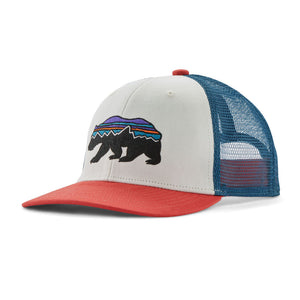Patagonia Kids Trucker Hat Fitz Roy Bear: Birch White