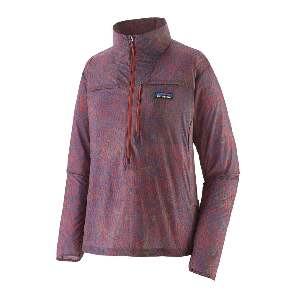 Patagonia Womens Houdini Stash 1/2 Zip Pullover ea Run: Potters Red / S
