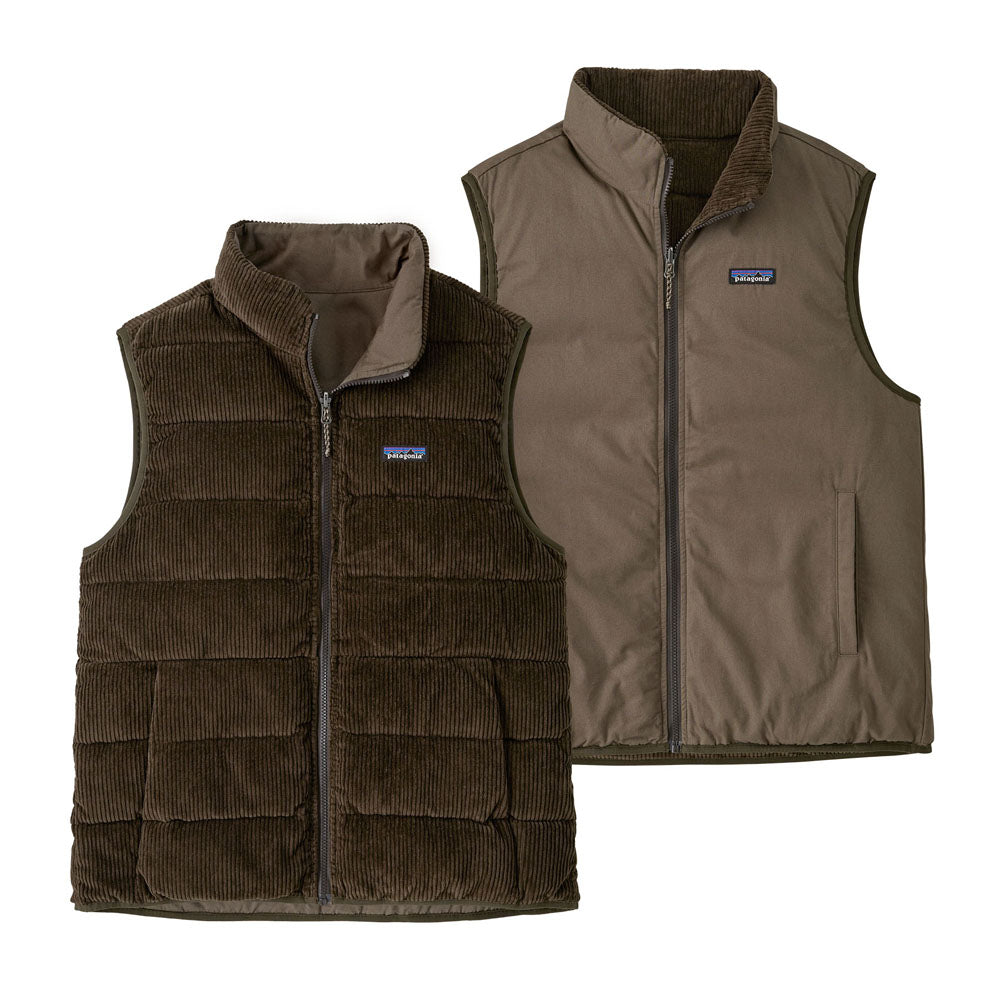 Patagonia Mens Reversible Cotton Down Vest Marlow Brown