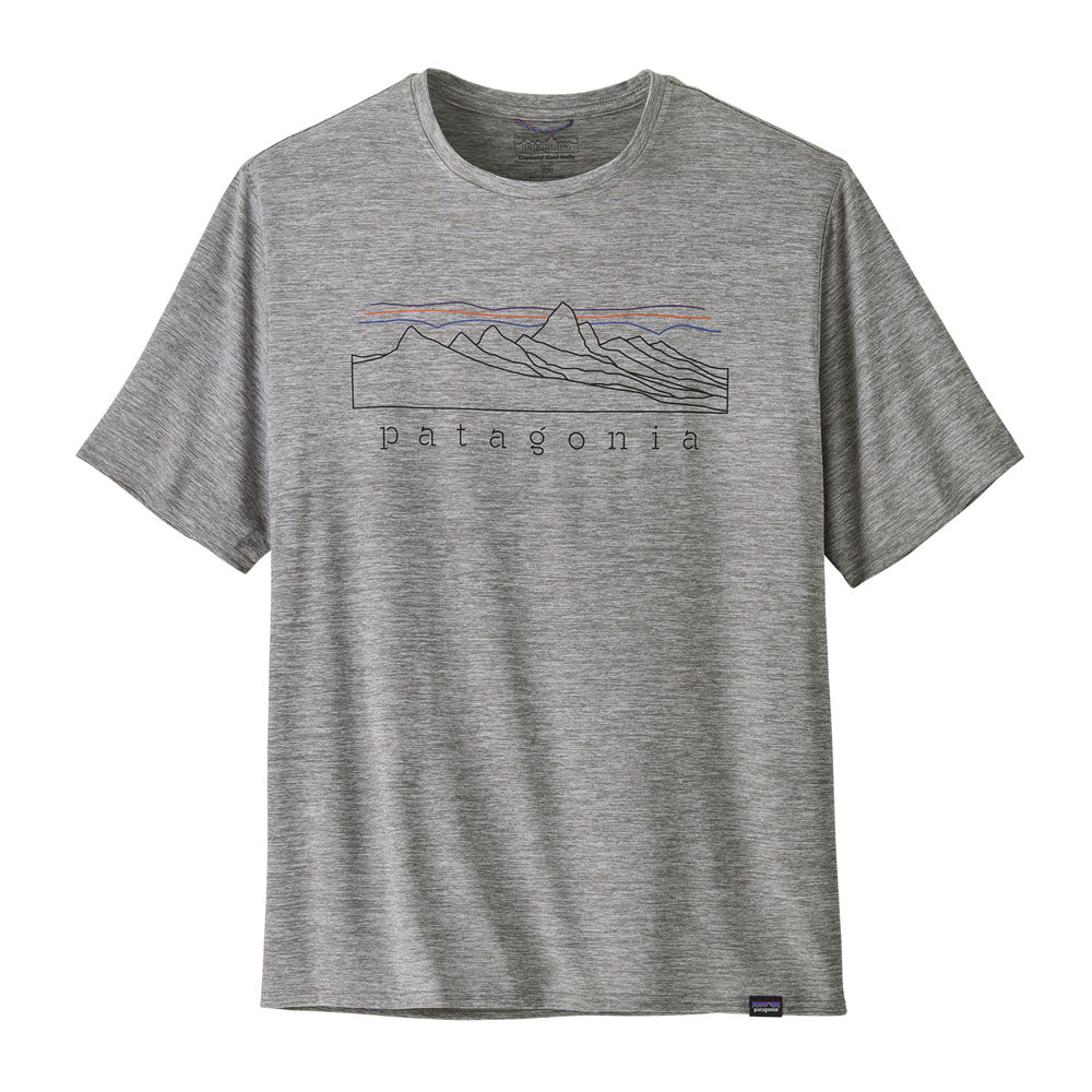 Patagonia Mens Capilene Cool Daily Graphic Shirt Stratapeaks: Feather Grey