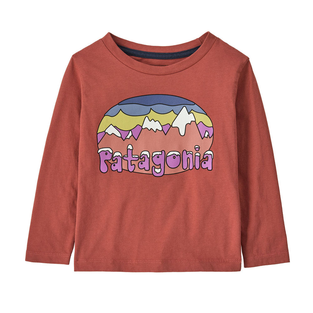 Patagonia Baby Long-Sleeved Fitz Roy Flurries T-Shirt Potters Red
