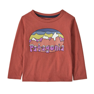 Patagonia Baby Long-Sleeved Fitz Roy Flurries T-Shirt Potters Red