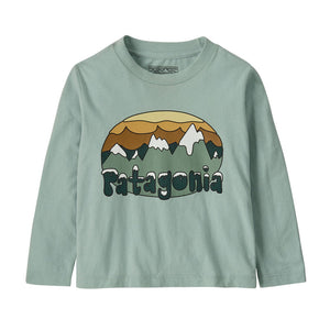 Patagonia Baby Long-Sleeved Fitz Roy Flurries T-Shirt Virtually Blue