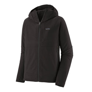 Patagonia Mens R1 TechFace Fitz Roy Trout Hoody Black