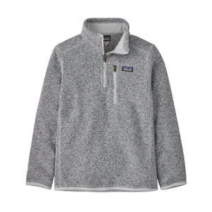 Patagonia Kids Better Sweater 1/4 Zip Birch White