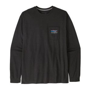 Patagonia Mens Long-Sleeved 73 Skyline Pocket Responsibili-Tee Ink Black