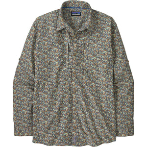 Patagonia Men's Long-Sleeved Sun Stretch Shirt Lose Yourself: Utility Blue