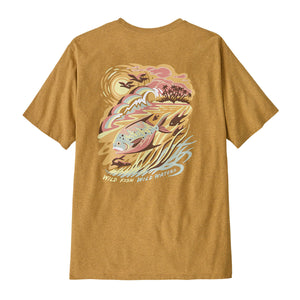 Patagonia Mens Short-Sleeved Take a Stand Responsibili-Tee Palm Island: Pufferfish Gold