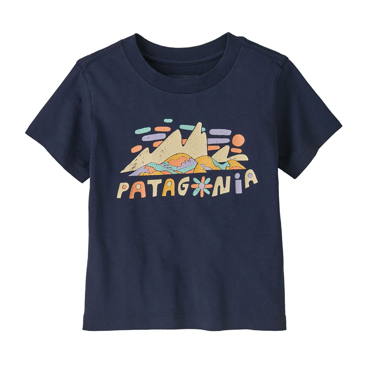 Patagonia Baby Graphic T-Shirt Fitz Roy Superbloom: New Navy