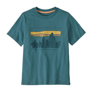 Patagonia Kids 73 Skyline T-Shirt Wetland Blue