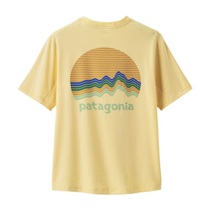 Patagonia Kids Capilene Silkweight T-Shirt Ridge Rise Moonlight: Buttercup Yellow