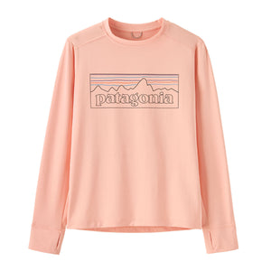 Patagonia Kids Long Sleeved Capilene Silkweight T-Shirt P-6 Outline: Sunlit Pink