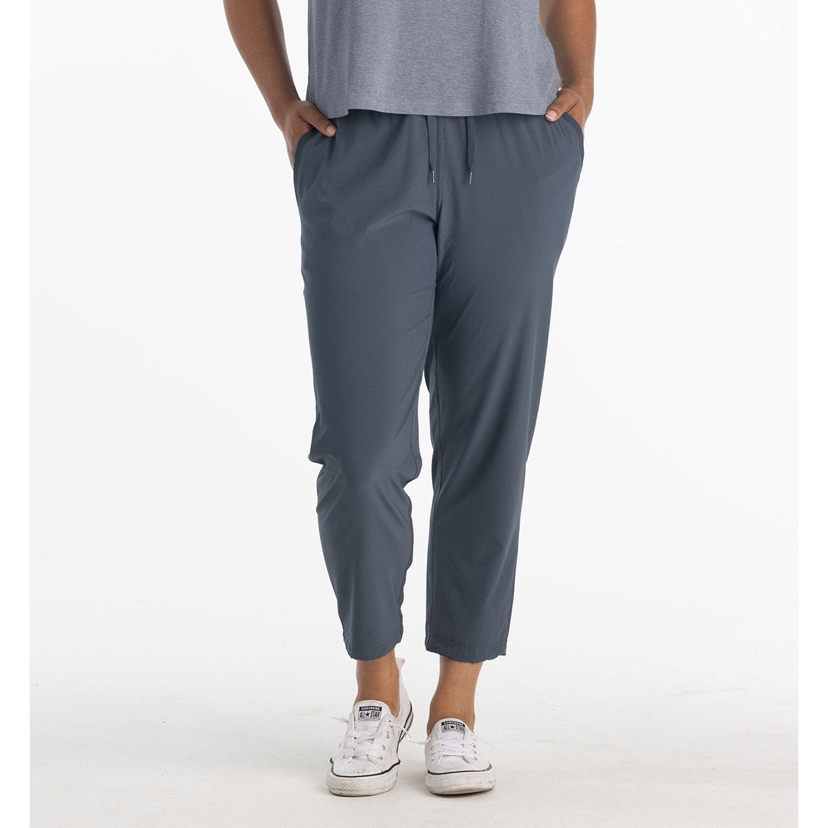 Free Fly Apparel Women's Breeze Cropped Pant Blue Dusk II