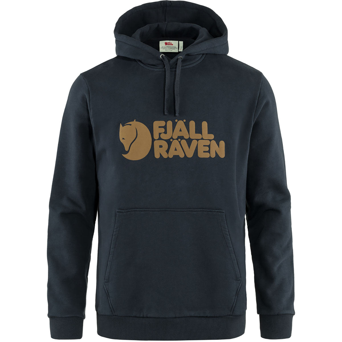 Mens Fjallraven Logo Hoodie Dark Navy