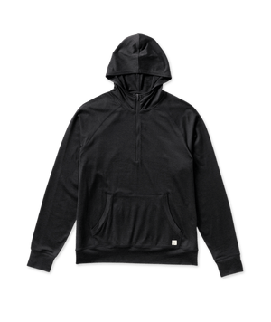 Vuori Men's Ponto Performane 1/2 Zip Hoodie HBK Black Heather