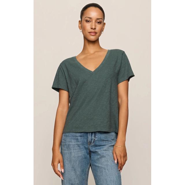 Z Supply W Nomad V Neck Tee EMC Emerald Cove
