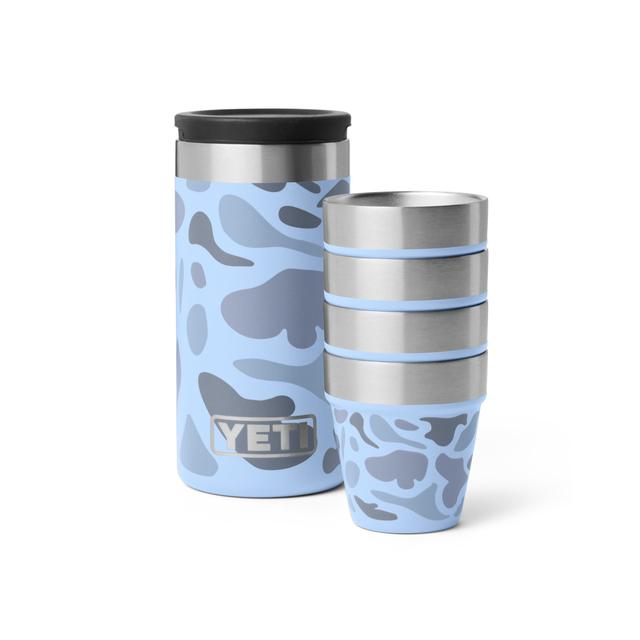 Yeti Shot Glasses and Case Blue Camo