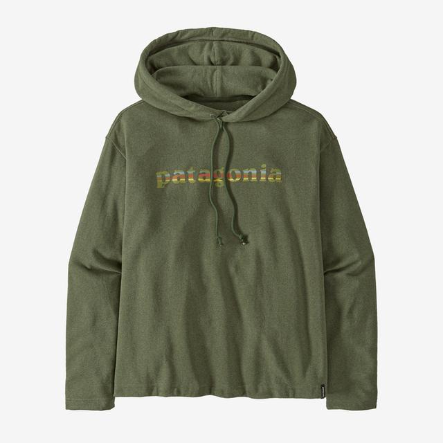 Patagonia W LW '73 Text Logo Wildrise Hoody TPGN Torrey Pine Green