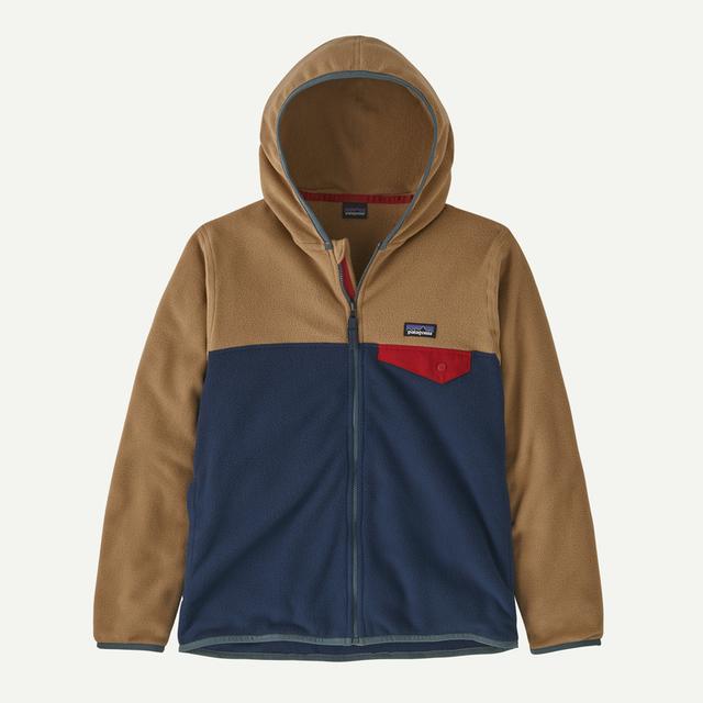 Patagonia Kids Micro D Snap-T Jacket New Navy w/Grayling Brown