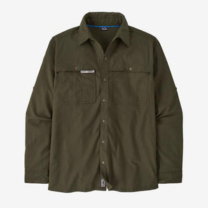 Patagonia M Early Rise Stretch Shirt PNGR Pine Needle Green