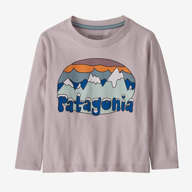Patagonia Baby LS Fitz Roy Flurries T-Shirt ECPU Echo Purple
