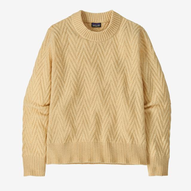 Patagonia Women's Recycled Wool Crewneck Sweater CHN Chevron Cable: Natural / L