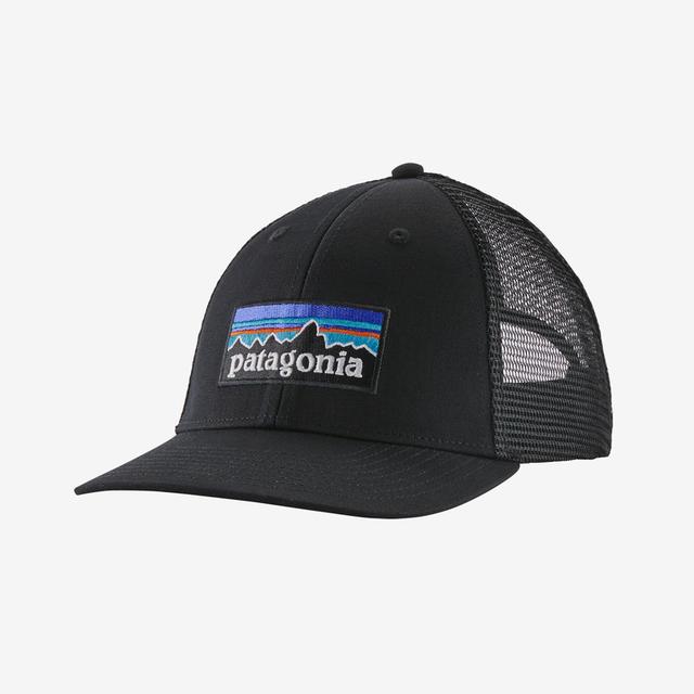 Patagonia P-6 Logo LoPro Trucker Hat WTPE White w/Peach Sherbet