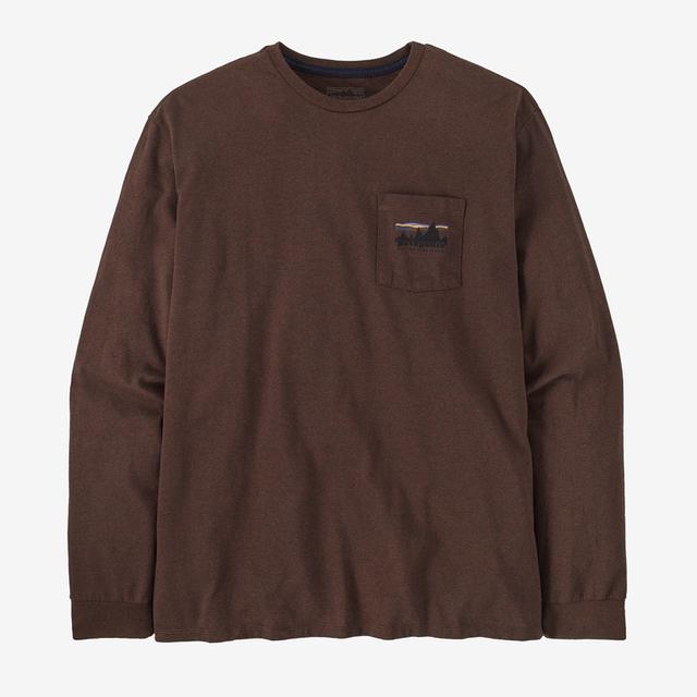 Patagonia M LS '73 Skyline Pocket Responsibili-Tee LBN Molasses Brown / M