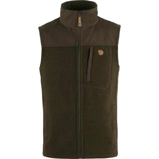 Fjallraven Mens Buck Fleece Vest 633 Dark Olive