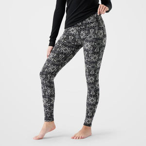 Smartwool Womens Classic Thermal Merino Base Layer Bottom P94 Black Deco Floral