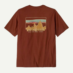 Patagonia Mens 73 Skyline Organic T-Shirt DV Dried Vanilla / L