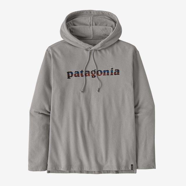 Patagonia Mens Lightweight 73 Text Logo Wildrise Hoody SGRY Salt Grey