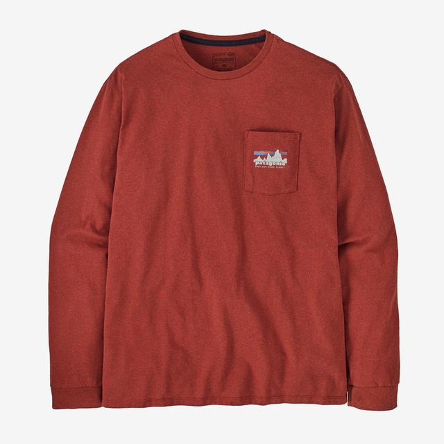 Patagonia M LS '73 Skyline Pocket Responsibili-Tee BURR Burnished Red