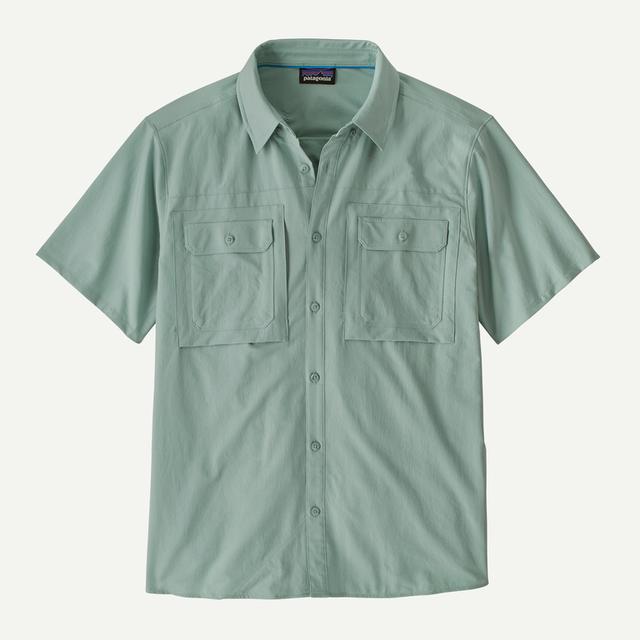 Patagonia Mens Short-Sleeved Self Guided Sun Shirt Thermal Blue